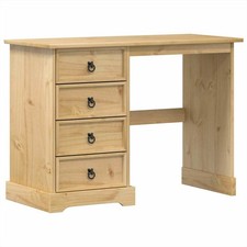 Dressing Table Cosmetic Makeup Vanity Desk Solid Wood Pine vidaXL