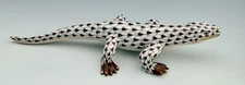 🦋 MINT HEREND 7" Komodo Dragon Lizard Chocolate Fishnet Figurine ($595 Retail)