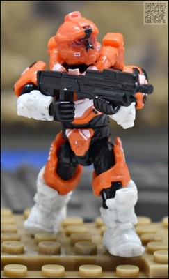 HALO MEGA CONSTRUX CUSTOM UNSC ORANGE SPARTAN CENTURION MINI FIGURE HEROES 8