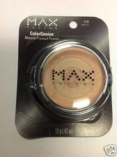 Max Factor Colorgenius Mineral Pressed Face Powder MEDIUM #110 NEW.
