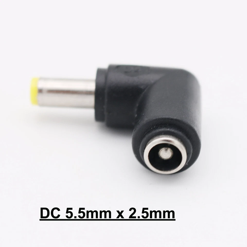 DC Power Adapter Connector 5.5mm x 2.5mm Male Right Angle To Female For Laptop - Image 4 of 4