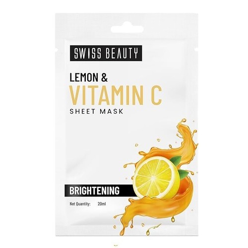 6x Lemon & Vitamin C Brightening Serum infused Sheet mask Brightens dull Skin 20 - Picture 2 of 9