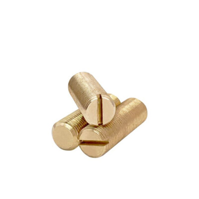 M8 Fine Thread Brass Slotted Set Screws With Flat Point