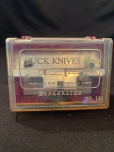 *Vtg Buck Knives Hone Master Knife Sharpening Kit in Box Instructions