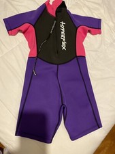 Hyperflex Wet Suit Short Sleeve Black Purple Size 8 Small
