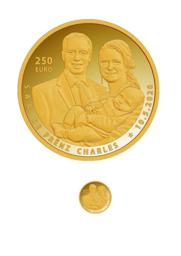 250 Euro Luxemburg 2020 1 Unze 999er Gold Prinz Charles nur 250 Auflage selten - Bild 1 von 1