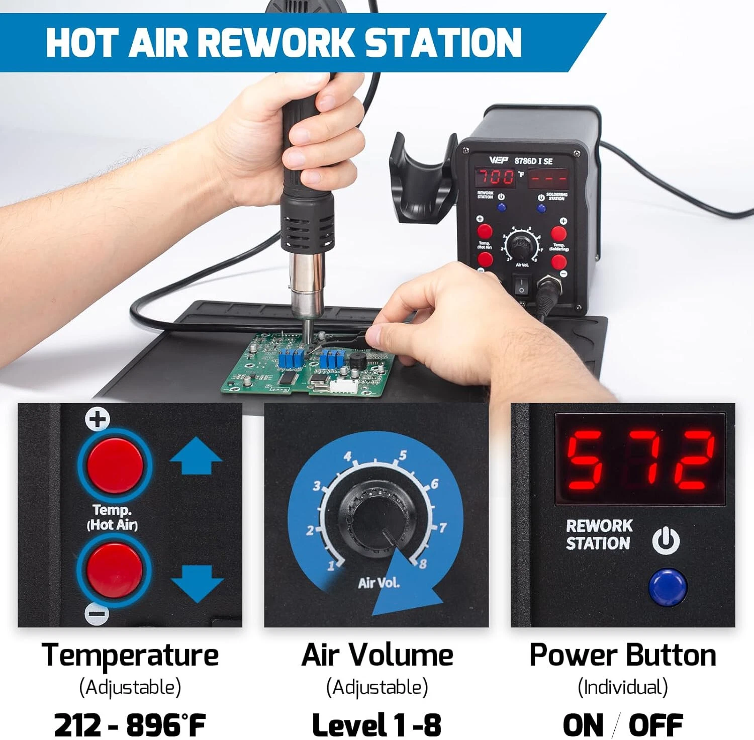 WEP 8786D-ISE Hot Air Gun