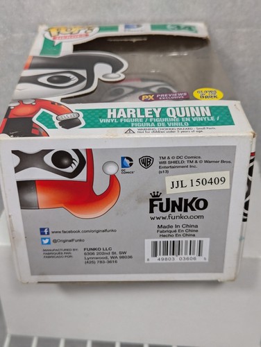 Funko POP! Heroes: DC Comics - Harley Quinn #34 PX Preview (Glow in the Dark) - Picture 9 of 9