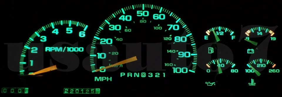 Dash Cluster Gauges Green LEDs LIGHTS KIT Fits 95-98 Chevy Suburban 1500 C/K1500 Foto 2 de 4