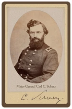 MAJ GEN CARL C. SCHURZ CIVIL WAR UNION VINTAGE RP Cabinet Card PHOTOGRAPH