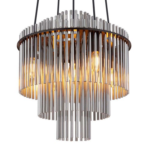 Luce a Sospensione Lampadario Sala da Pranzo Vetro Colori Fumi H 120 CM - Foto 5 di 6