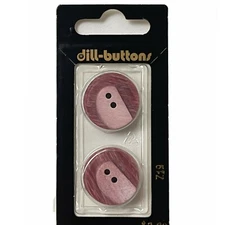 Buttons Brown Round MCM Faux Wood 2-Hole 3D 7/8" 23MM Dill No. 719 Germany