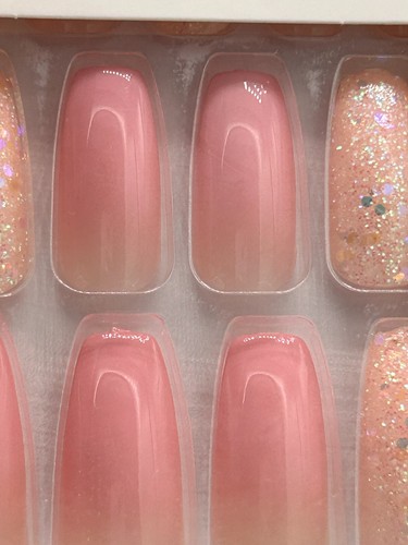 Kiss Long Press-On & Glue-On Nails, Adhesive Tabs & Glue Included, Pink 60667 - Picture 2 of 3