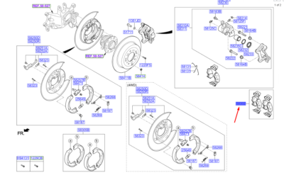 KIA SPORTAGE QL MK4 Bremsbeläge hinten 58302D3A70 NEU