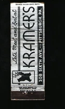 Kramer's Restaurant Pittsburgh PA Vintage Matchbook Matchcover