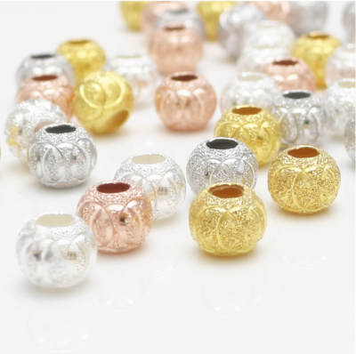 2 Matte Sterling Silver Spacer Beads, 8mm Round – Perfect For DIY Necklace & Bracelet Making