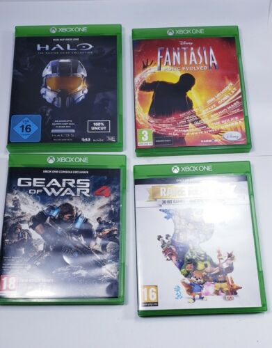 Lot Of 4 Xbox One Video Games PAL Version with Halo The Master Chief Collection - Foto 1 di 5