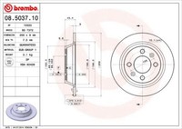 2X Brembo 08.5037.10 Bremsscheibe FüR Saab