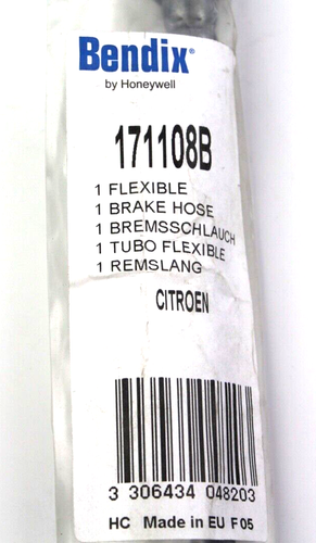 Flexible Brake Bendix 171108B for Citroen Ax Fiat Barchetta Fiorino Punto - Picture 4 of 6
