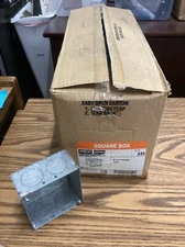 Box Of 25 Raco 233 4" Square Electrical Box 1” KO’s