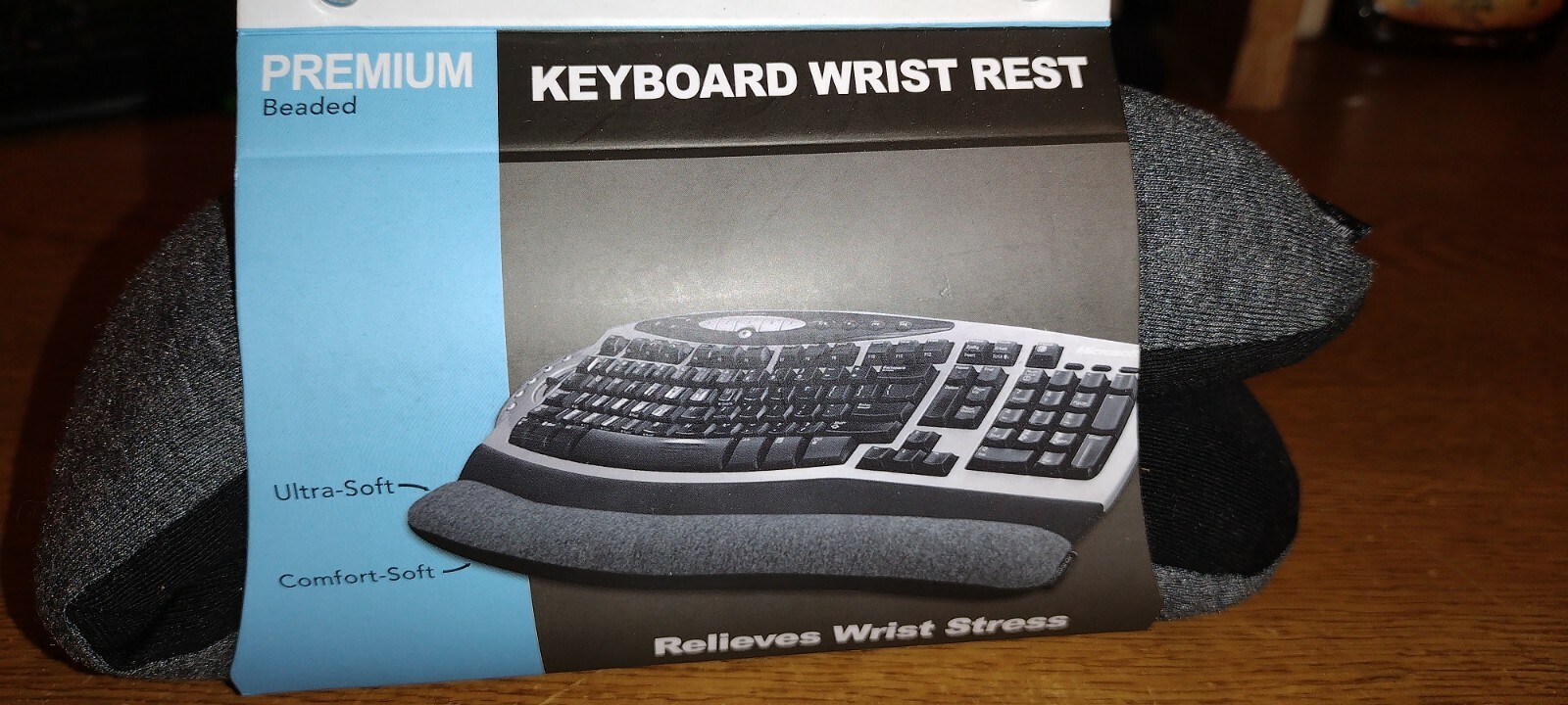 Premium Beaded Ergonomic Keyboard Wrist Rest for Stress Relief and Support-image