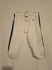 Nike Football Pants C13771-107 White & Navy Blue Stripes Size Large New