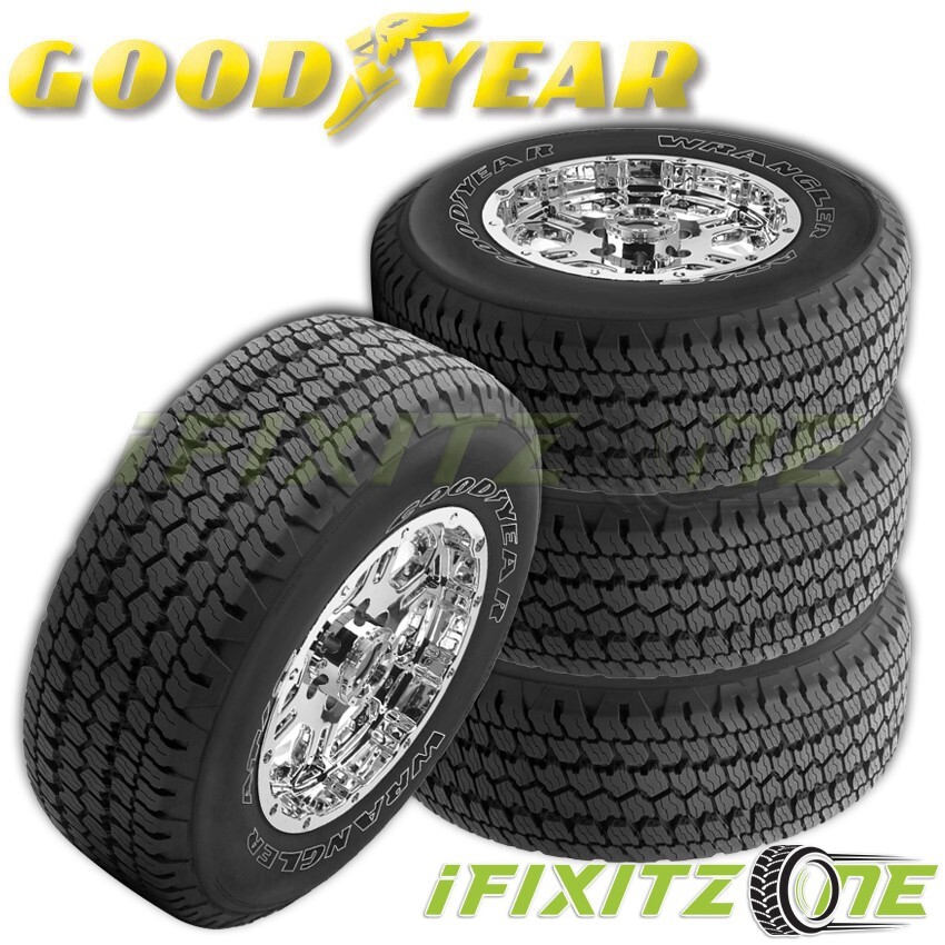 4 Goodyear Wrangler AT/S P265/70R17 113S OWL All Terrain All-Season ...