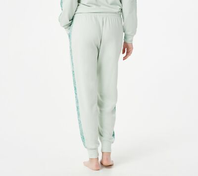 AnyBody XL Cozy Knit French Terry Animal Print Jogger Pant