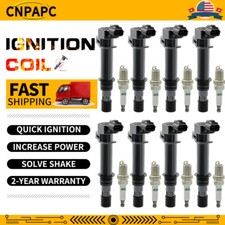  8 Ignition Coil &  Iridium Spark Plug OEM Fo...