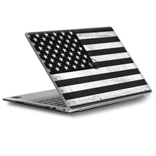 Skins Decal Wrap for Dell XPS 13 Black White Grunge Flag USA America