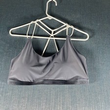 Under Armour Sports Bra Womens Size XL Gray Stretch Fitted Crossback Pullover