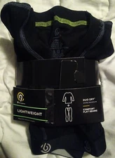 Champion Boys  SZ L Lightweight Base Layer Crew and Pant Set THERMAL  Black  NWT