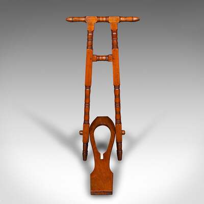 Antique Boot Jack, English, Walnut, Folding Shoe Pull, Entrance