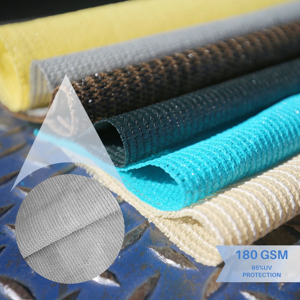 8 FT gray Fabric Roll Sunwind Screen UV Block Shade Cloth patio Yard - Image 2 of 4