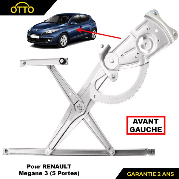 Mekanisum LèVe Vitre Vorn Links FüR Renault Megane III 5-TüRig Aluminium-image