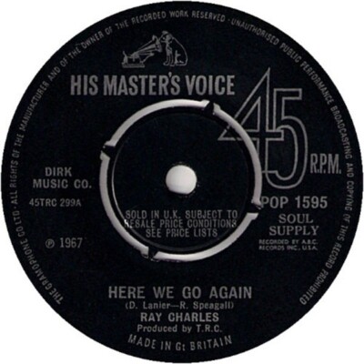 Ray Charles Here We Go Again / Somebody Oughta Write A Book About It His Mast