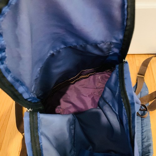 AMERICAN CAMPER - Vtg 60s-70s Leather Bottom Outdoors Hiking Day Trip Backpack - Picture 19 of 24