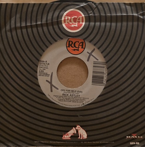 Rick Astley – Cry For Help/Behind The Smile RCA – 2774-7-R, 7" - Picture 3 of 3
