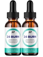 (2 Pack) 24 Burn Metabolism Drops Liquid Supplement - 24Burn Drops Reviews...
