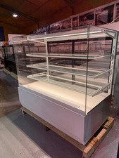 CAKE DISPLAY FRIDGE STELLA  1.4M SQUARE GLASS BLACK OR WHITE IN STOCK BRAND NEW