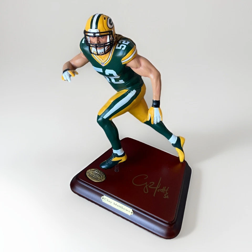 РЕДКИЕ трудно найти Danbury Mint Green Bay Packers ГЛИНЯНЫЕ МАТОВЫЕ + Оригинальная Коробка + Бумага Б/У в отличном состоянии - Изображение 2 из 4