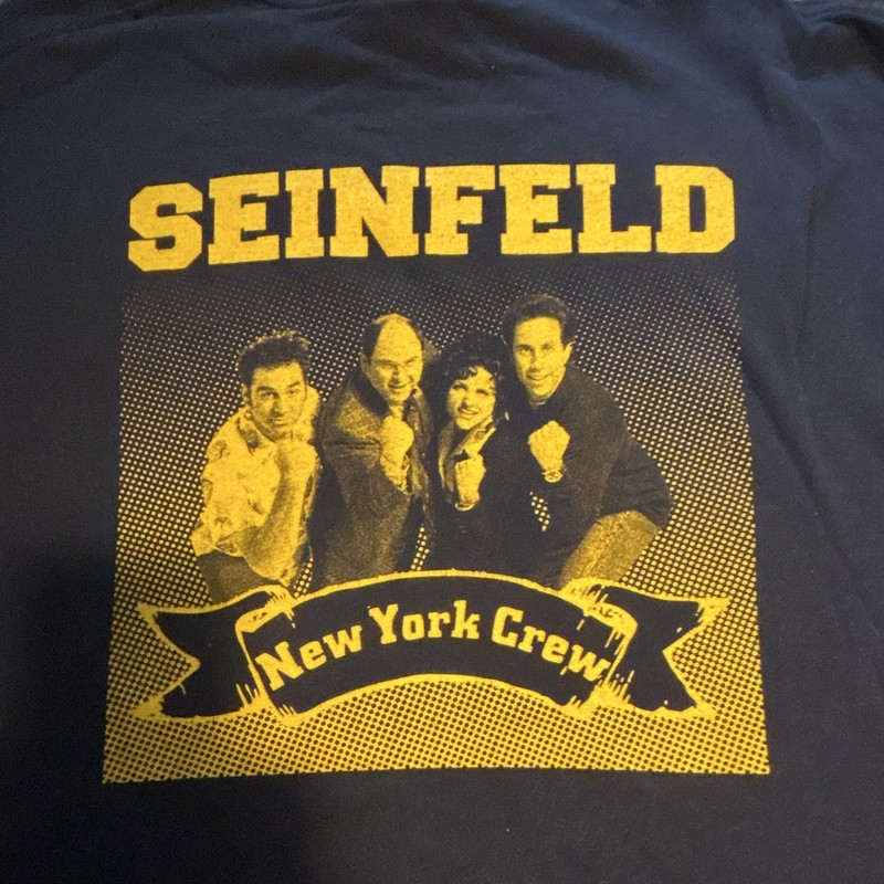 Gildan Heavy Cotton Seinfeld New York Crew T-Shirt Black XL Judge Hardcore NYHC