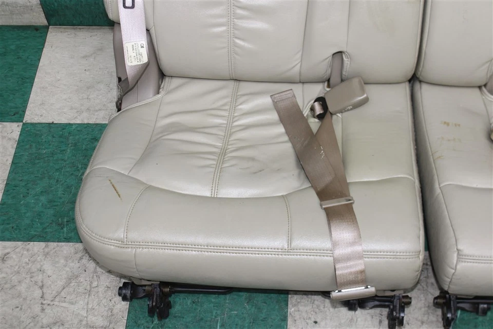 *WEAR* 05' TAHOE Rear Beige Leather LH RH Third 3rd Row Removable Seats Pair 2x Foto 4 de 4