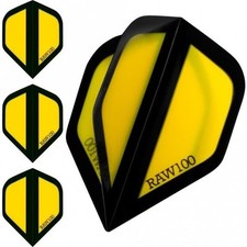 Raw 100 Zone Yellow Standard Dart Flights