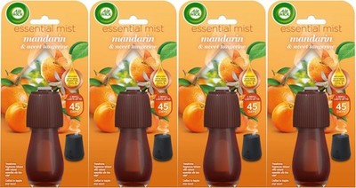 Air Wick Essential Mist Nachfüllpack, Mandarine & Sweet Orange, 20 ml, 4er Pack