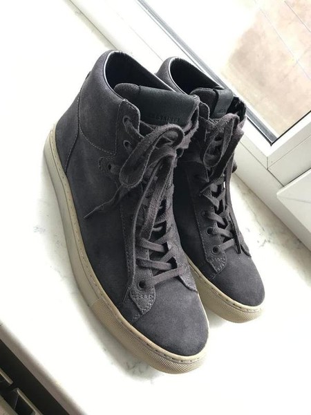 Men AllSaints Boots Grey Suede 41
