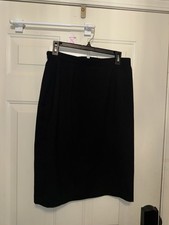 Sag Harbor Skirt Size 8 Midi Polyester Black Lined A-Line QS23