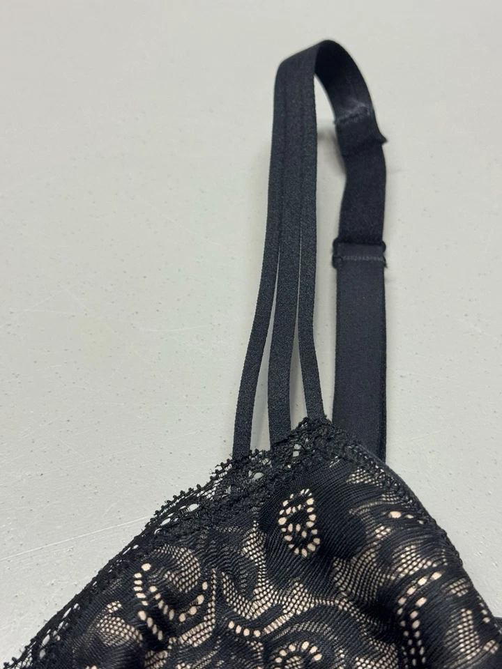 Sujetador Soma Talla 38D Atractivo Levantamiento Balconette Negro Encaje Con Aros Forro Sedoso Foto 3 de 4