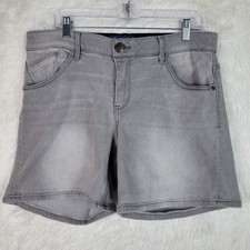 Democracy Denim Shorts Women 16W Gray Ab Solution Luxe Touch Shorts 6" Stretch