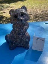 McCARTY POTTERY MERIGOLD, MISSISSIPPI DELTA BELLE RACCOON HANDMADE SIGNED NUTMEG